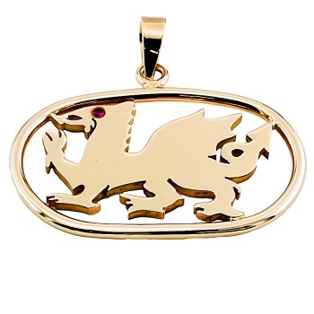 9ct gold 11.2g Dragon Pendant